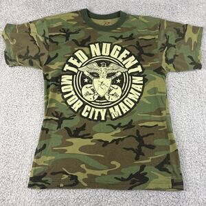 Ted Nugent "Motor City Madman" camouflage t-shirt Size L